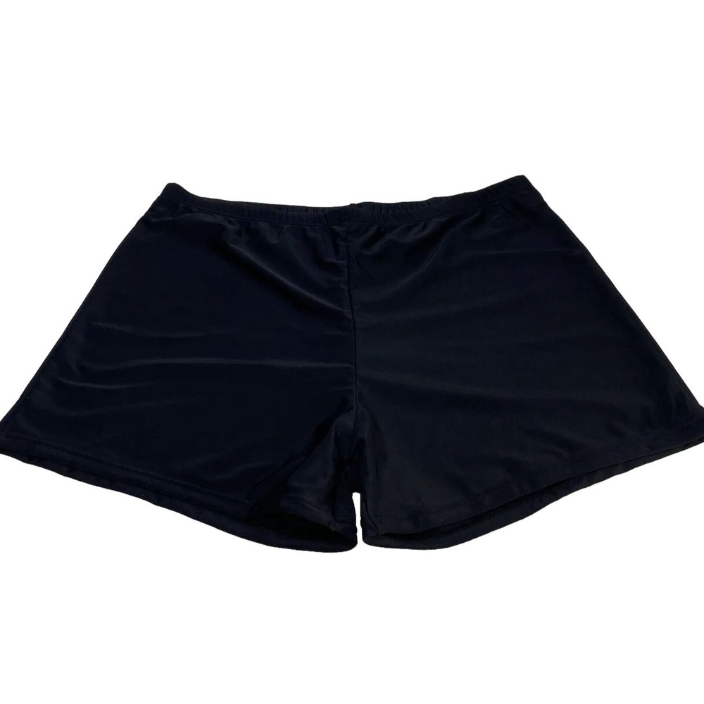 Brand New Women’s Size 18 Black Swim Shorts Bottoms Polyester/Spandex